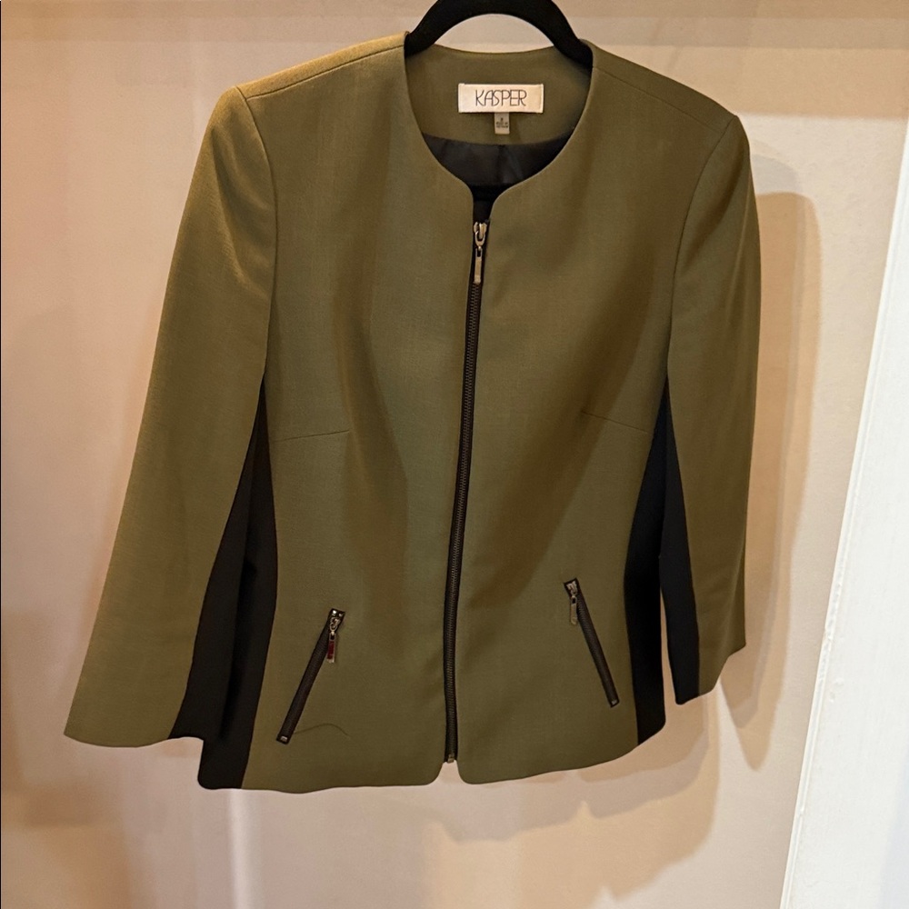 Kasper Olive and Black Women's Blazer